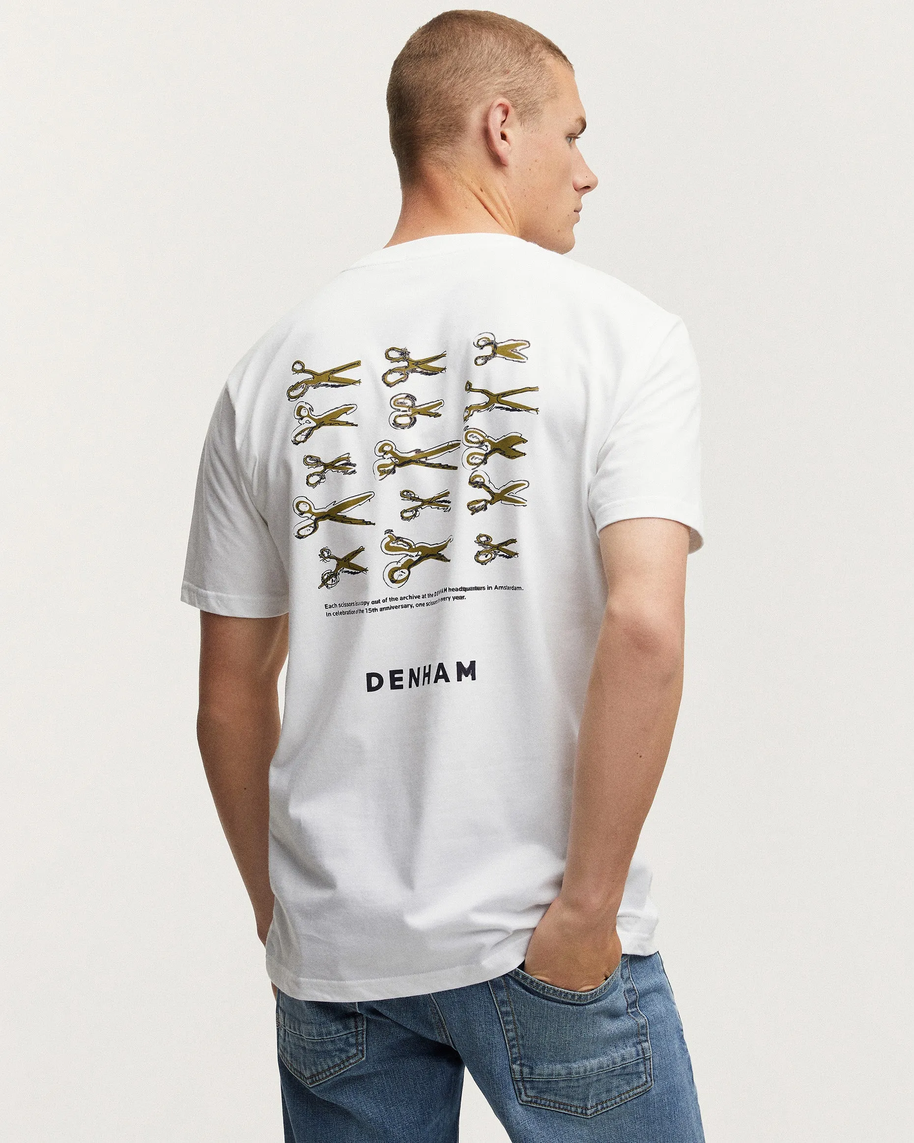 Denham Wright Regular Tee - White
