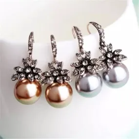 Fashion Luxury Vintage Pearl Drop Earrings - 2 Colors
