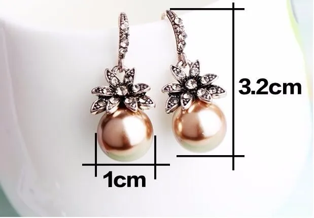 Fashion Luxury Vintage Pearl Drop Earrings - 2 Colors