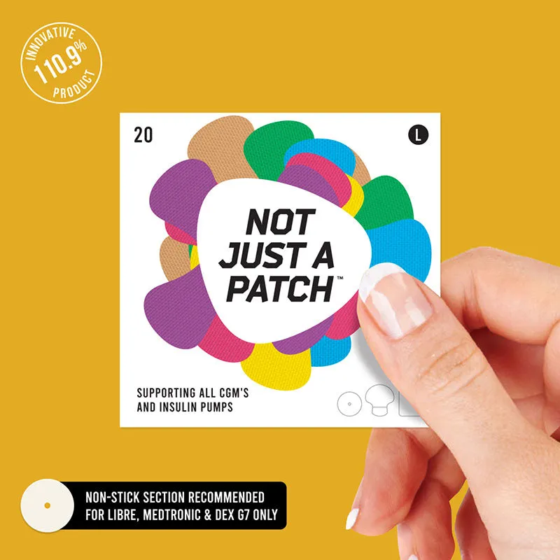 Not Just a Patch X-Patch for all CGM's and Insulin pumps - Pack of 20
