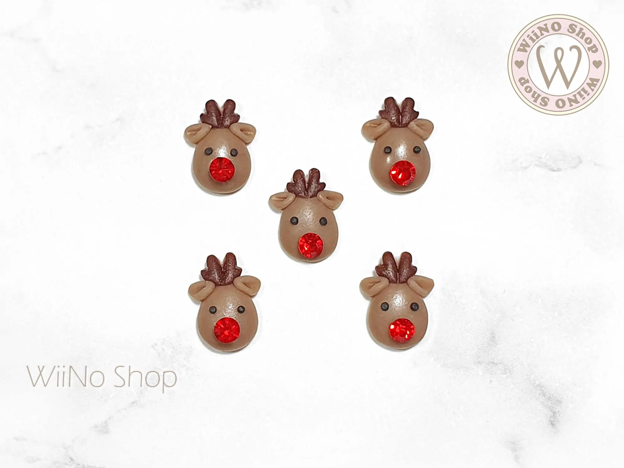 Reindeer 3D Handmade Nail Art Charm - 2 pcs