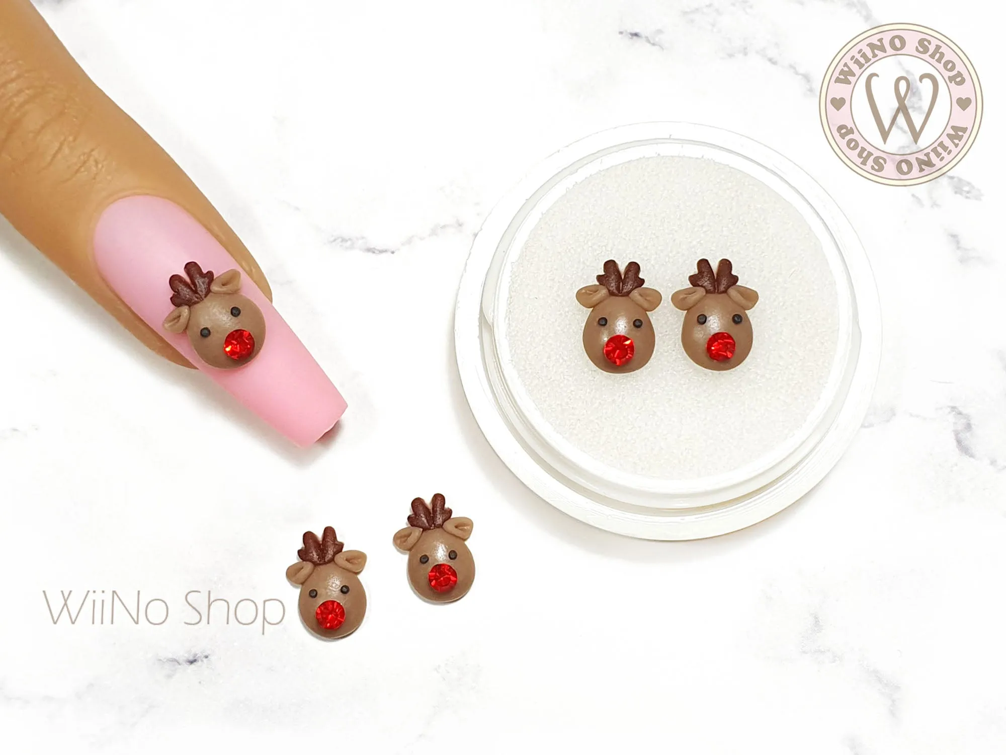 Reindeer 3D Handmade Nail Art Charm - 2 pcs