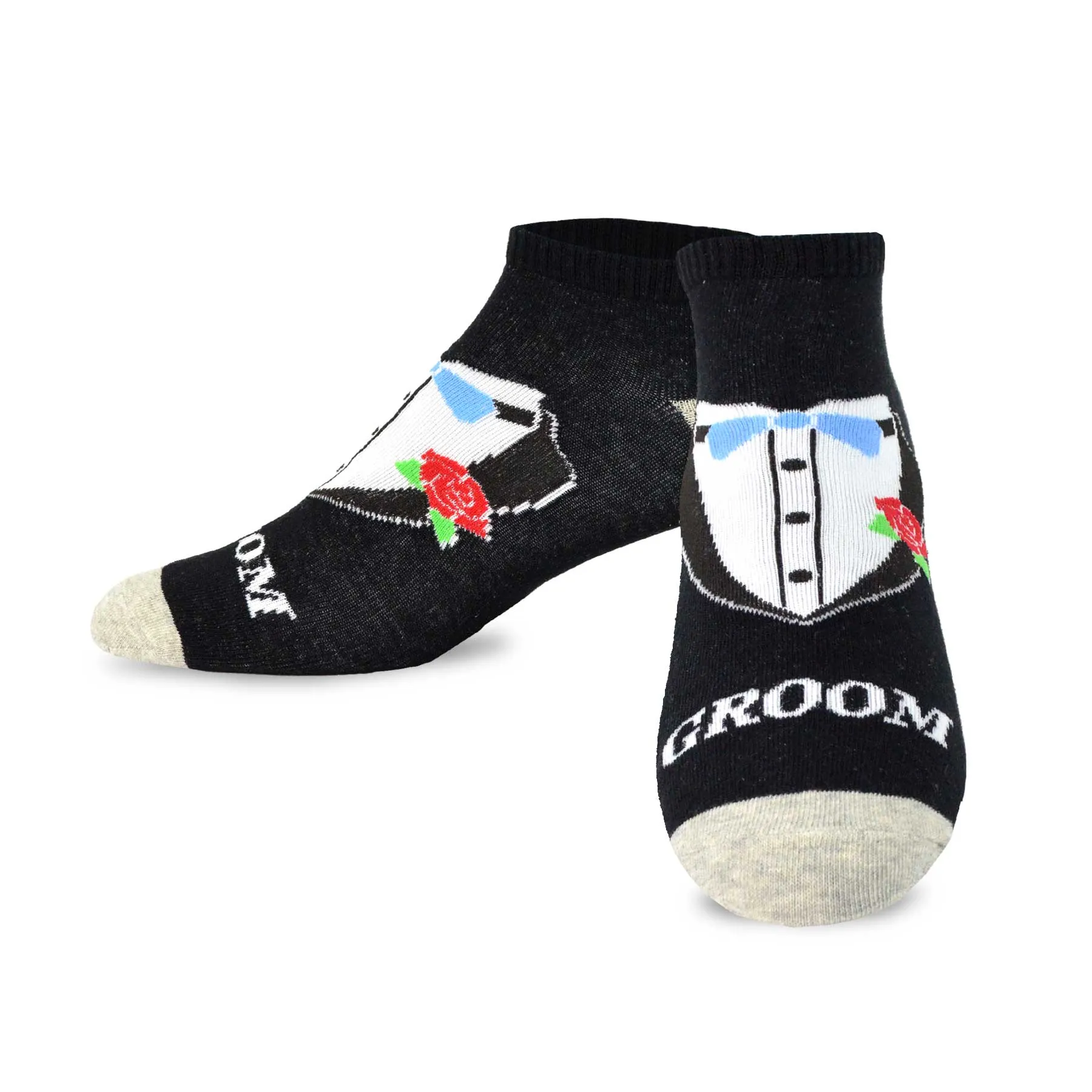 TeeHee Socks Men's Wedding Cotton No Show 6-Pack (51139)